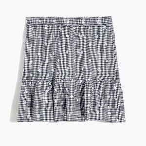 Madewell Embroidered Mini Skirt